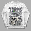 Jordan 1 Retro Low OG Black Cement DopeSkill Long Sleeve T-Shirt Trippin Graphic Streetwear - White