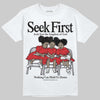 Jordan 4 Retro Red Cement DopeSkill T-Shirt New Seek First Graphic Streetwear - White