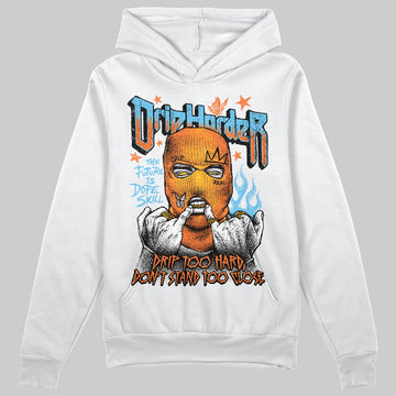 Orange, Black and White Sneakers DopeSkill Hoodie Sweatshirt Drip Harder Graphic Streetwear - White 