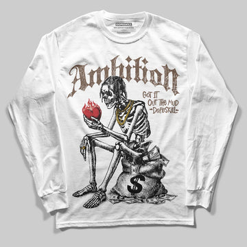 A Ma Maniére x Air Jordan 4 “Dark Mocha” DopeSkill Long Sleeve T-Shirt Ambition Graphic Streetwear - White 