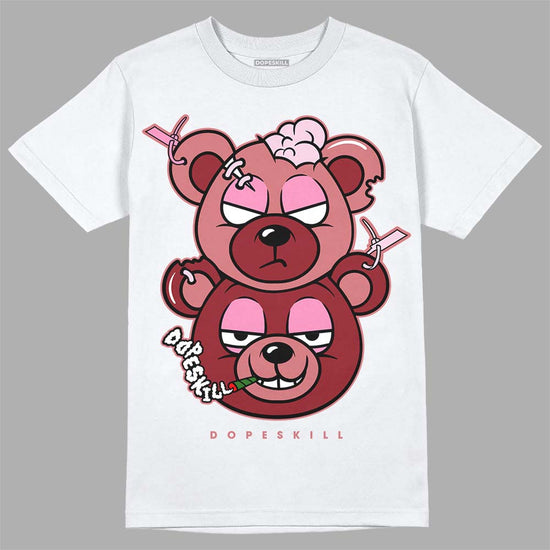 Valentine's Day Collection DopeSkill T-Shirt New Double Bear Graphic Streetwear - White