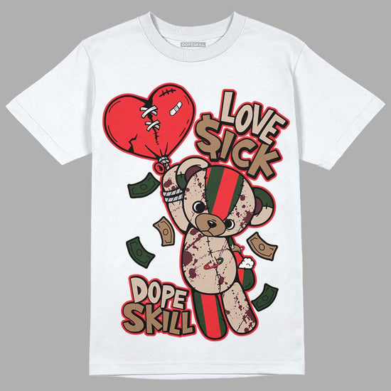 Dunk Low Freddy Krueger DopeSkill T-Shirt Love Sick Graphic Streetwear - White