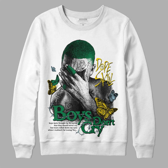 Jordan 5 “Lucky Green” DopeSkill Sweatshirt Boys Don't Cry Graphic Streetwear - White