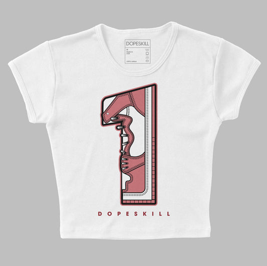 Valentine's Day Collection DopeSkill Women's Crop Top No.1 Graphic Streetwear - White 