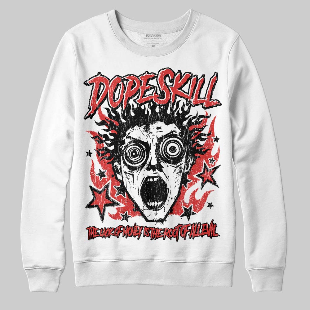 Jordan 6 “Reverse Infrared” DopeSkill Sweatshirt Root of Evil Graphic Streetwear - White