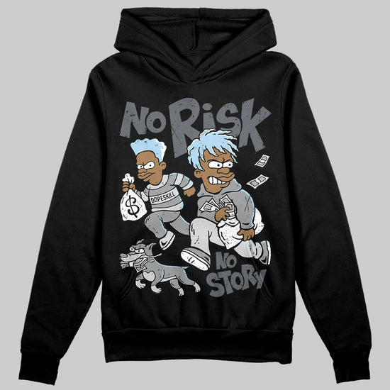Jordan 5 Retro Wolf Grey (2026) DopeSkill Hoodie Sweatshirt No Risk No Story Graphic Streetwear - Black