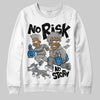 Jordan 9 Cool Grey DopeSkill Sweatshirt No Risk No Story Graphic Streetwear - White