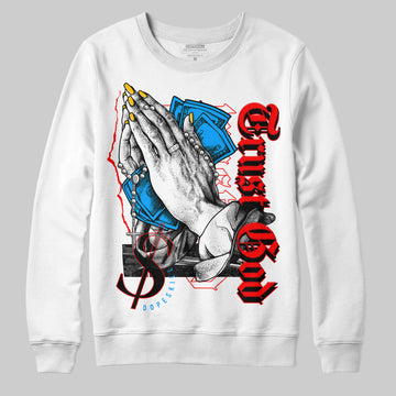 Nike Dunk Low x LeBron James 'Fruity Pebbles' DopeSkill Sweatshirt Trust God Graphic Streetwear - White