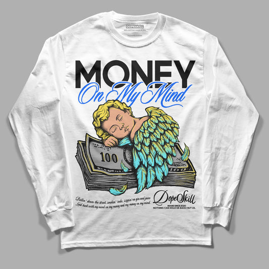 Jordan 5 Aqua DopeSkill Long Sleeve T-Shirt MOMM Graphic Streetwear - White