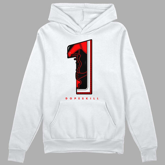 Jordan 1 Retro High OG "Satin Bred" DopeSkill Hoodie Sweatshirt No.1 Graphic Streetwear - White