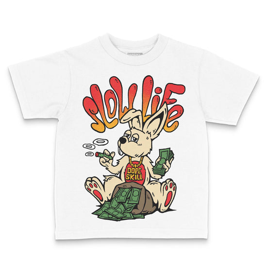 Red Sneakers DopeSkill Toddler Kids T-shirt Slow Life Graphic Streetwear - White
