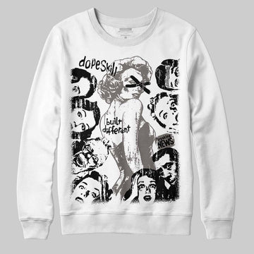 Jordan 4 Retro Cave Stone DopeSkill Sweatshirt Built Different Graphic Streetwear - White