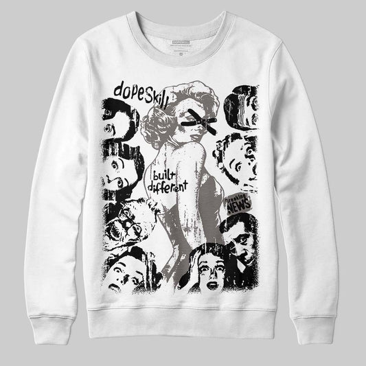 Jordan 4 Retro Cave Stone DopeSkill Sweatshirt Built Different Graphic Streetwear - White