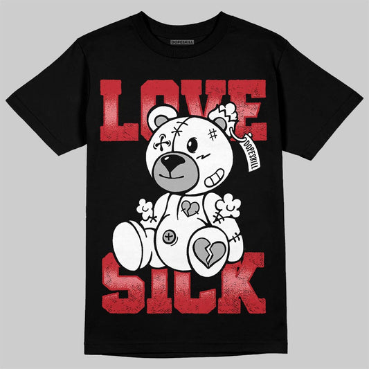 Jordan 11 Retro Low Bred (2025) DopeSkill T-Shirt Love Sick Graphic Streetwear - Black