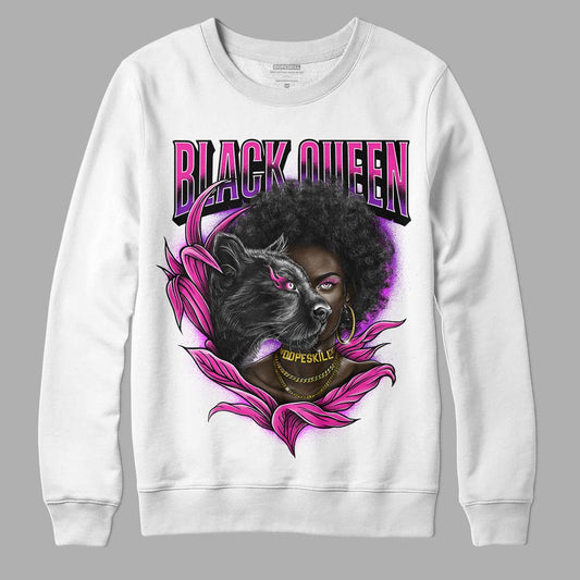 Pink Sneakers DopeSkill Sweatshirt New Black Queen Graphic Streetwear - White