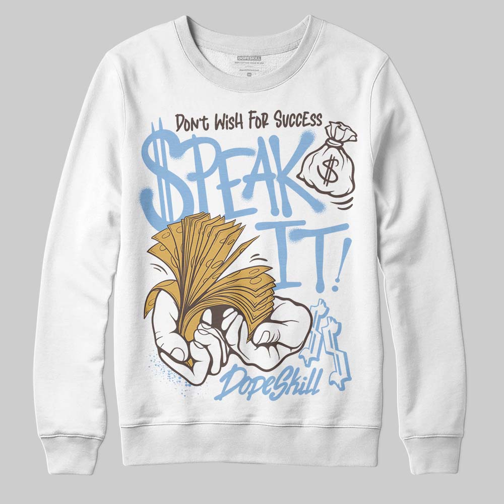 Adidas Handball Spezial ‘Light Blue’ DopeSkill Sweatshirt Speak It Graphic Streetwear - White