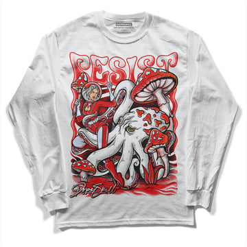 Jordan 11 Retro Cherry DopeSkill Long Sleeve T-Shirt Resist Graphic Streetwear - White