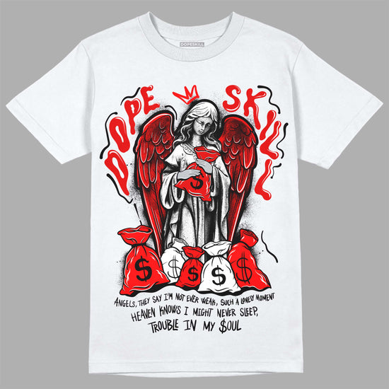 Jordan 1 Retro High OG "Satin Bred" DopeSkill T-Shirt Angels Graphic Streetwear - White 