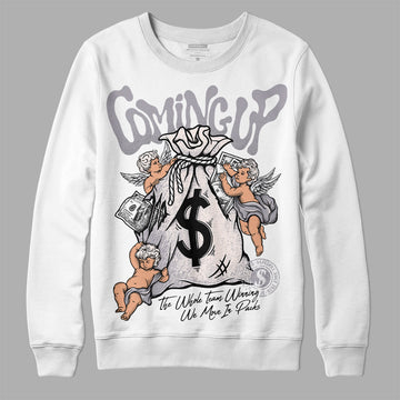 Jordan 2 Cement Grey DopeSkill Sweatshirt Money Bag Coming Up Graphic Streetwear - White 