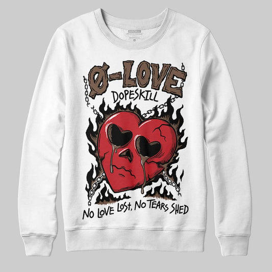 Jordan 9 'Olive' DopeSkill Sweatshirt Crying Heart Graphic Streetwear - White