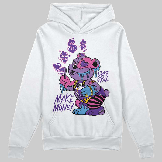 PURPLE Sneakers DopeSkill Hoodie Sweatshirt Make Money Graphic Streetwear - WHite
