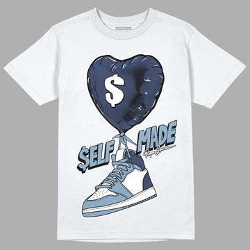 Jordan 1 Mid Diffused Blue DopeSkill T-Shirt Self Made Graphic Streetwear - White