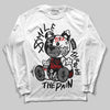 Jordan 3 OG “Black Cement” DopeSkill Long Sleeve T-Shirt Smile Through The Pain Graphic Streetwear - White