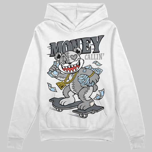 Jordan 5 Retro Wolf Grey (2026) DopeSkill Hoodie Sweatshirt Money Callin' Graphic Streetwear - White 