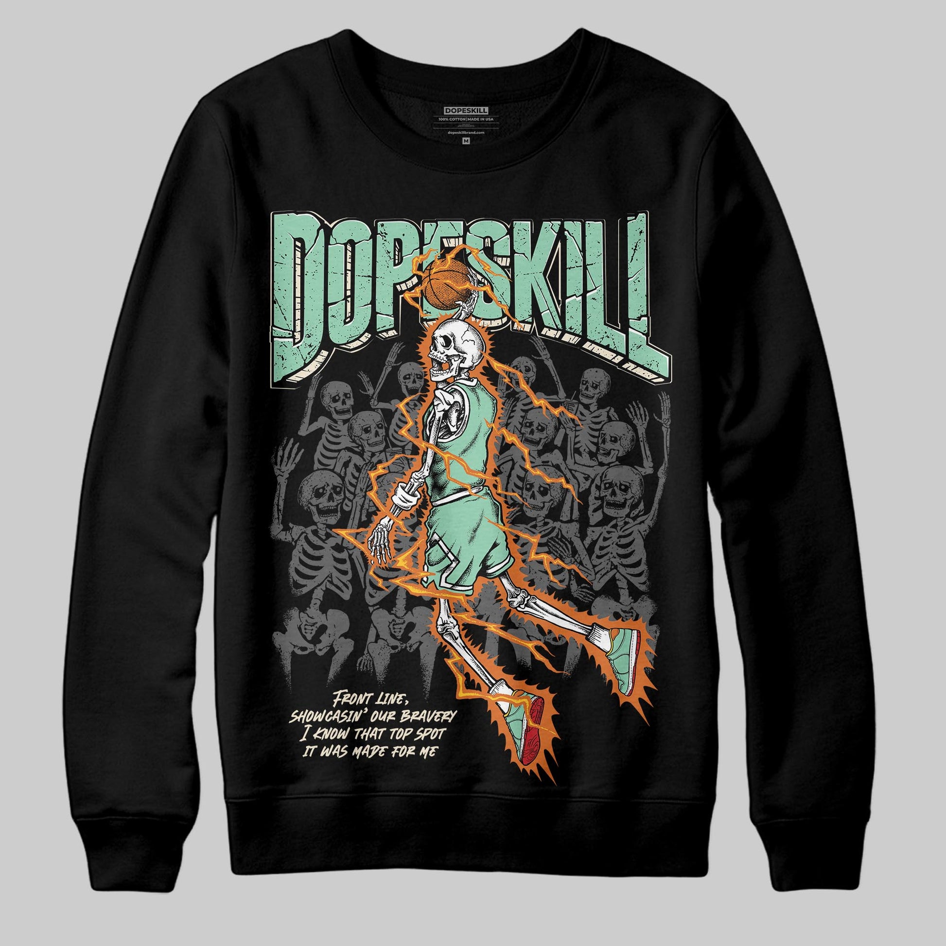 SB Dunk Low Rodeo Tourmaline DopeSkill Sweatshirt Thunder Dunk Graphic Streetwear - Black