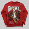 Nigel Sylvester x Air Jordan 4 ‘Brick by Brick’ DopeSkill Long Sleeve T-Shirt Thunder Dunk Graphic Streetwear - Red