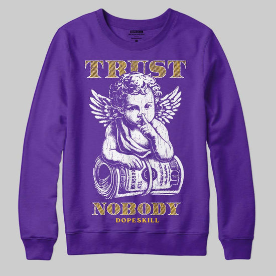 PURPLE Sneakers DopeSkill Sweatshirt Trust Nobody Graphic Streetwear - Purple