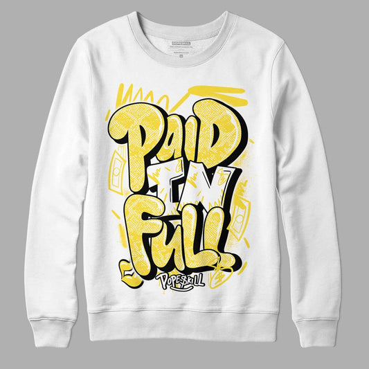 Jordan 11 Low 'Yellow Snakeskin' DopeSkill Sweatshirt New Paid In Full Graphic Streetwear - White