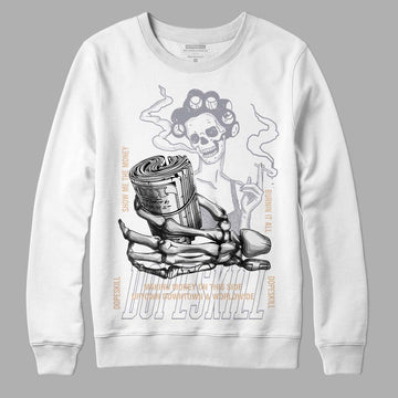 Jordan 4 Retro Frozen Moments DopeSkill Sweatshirt Show Me The Money Graphic Streetwear - White 