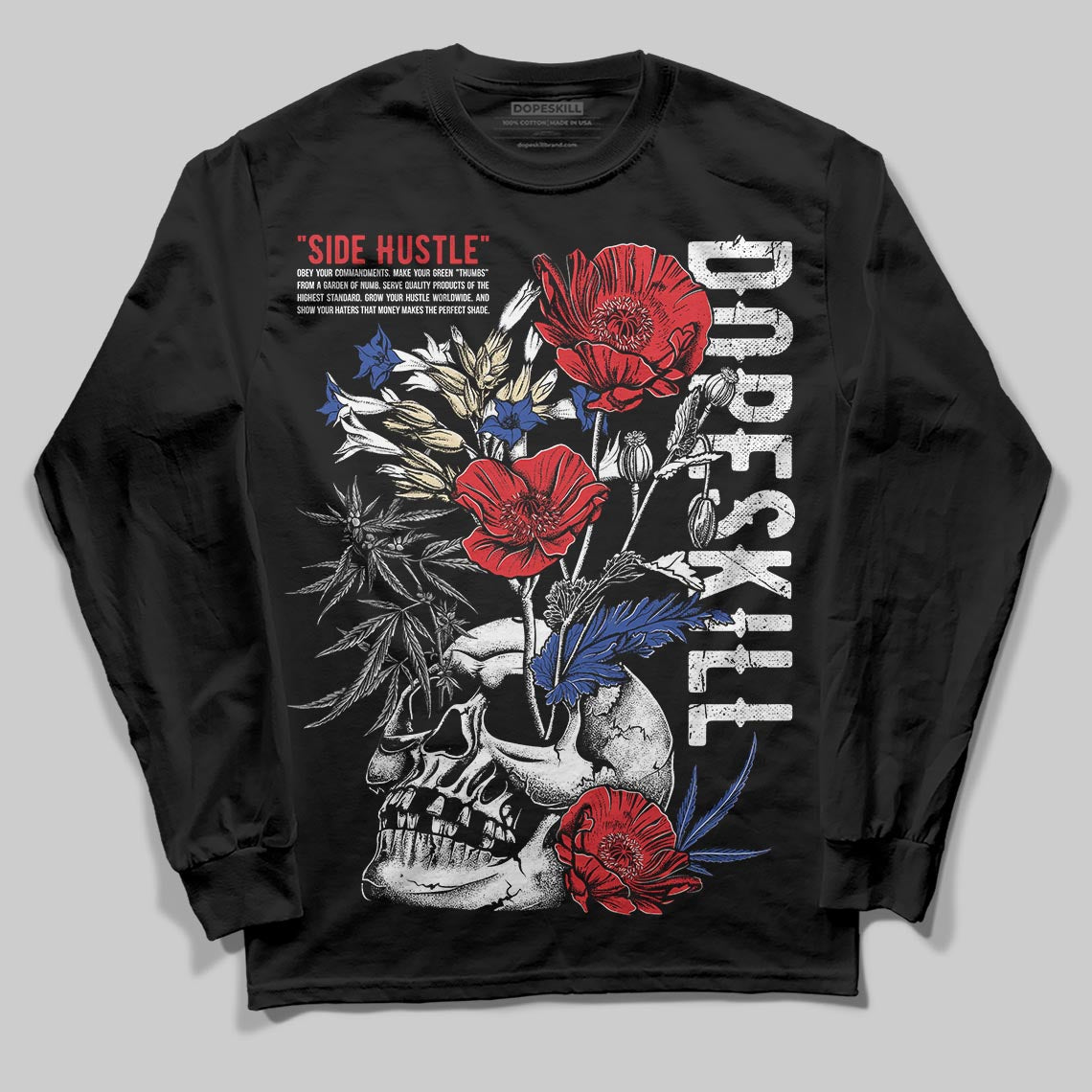 Jordan 3 “Seoul 2.0” DopeSkill Long Sleeve T-Shirt Side Hustle Graphic Streetwear - Black
