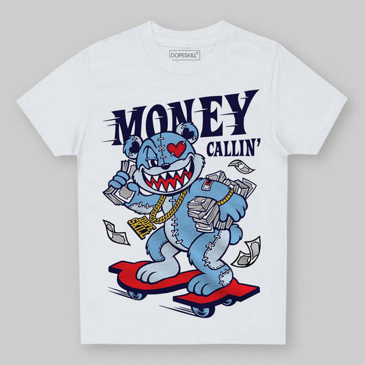 University Blue Sneakers DopeSkill Toddler Kids T-shirt Money Callin' Graphic Streetwear - White