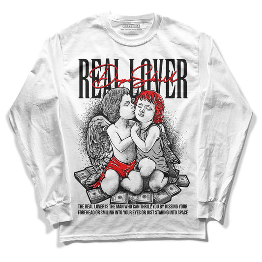 Jordan 1 Low OG “Shadow” DopeSkill Long Sleeve T-Shirt Real Lover Graphic Streetwear - White