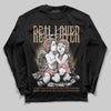 Nike Air Force 1 Low Canvas “Linen” DopeSkill Long Sleeve T-Shirt Real Lover Graphic Streetwear - Black