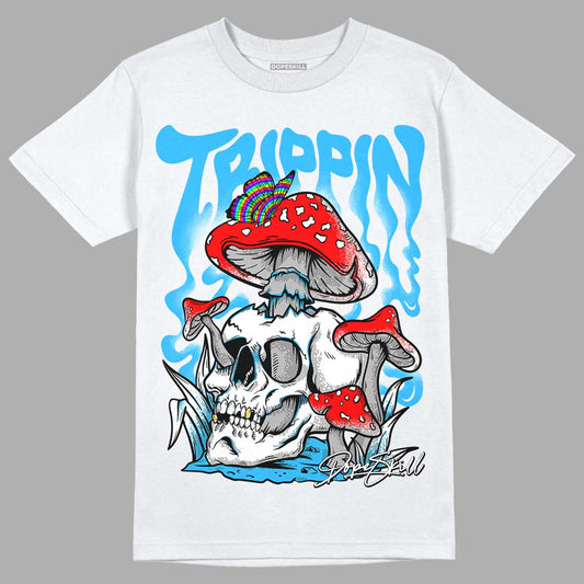 Jordan 2 Low "University Blue" DopeSkill T-Shirt Trippin Graphic Streetwear - White