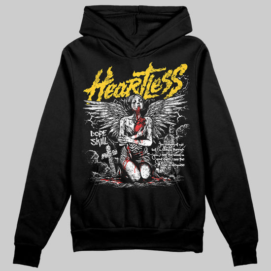 Yellow Sneakers DopeSkill Hoodie Sweatshirt Heartless Graphic Streetwear - Black