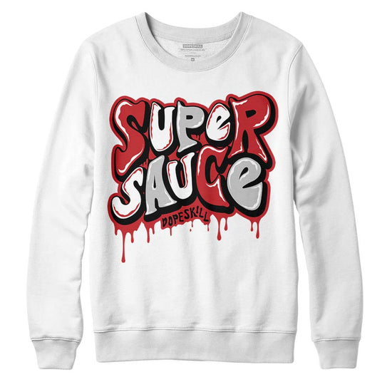 Jordan 12 “Red Taxi” DopeSkill Sweatshirt Super Sauce Graphic Streetwear - White