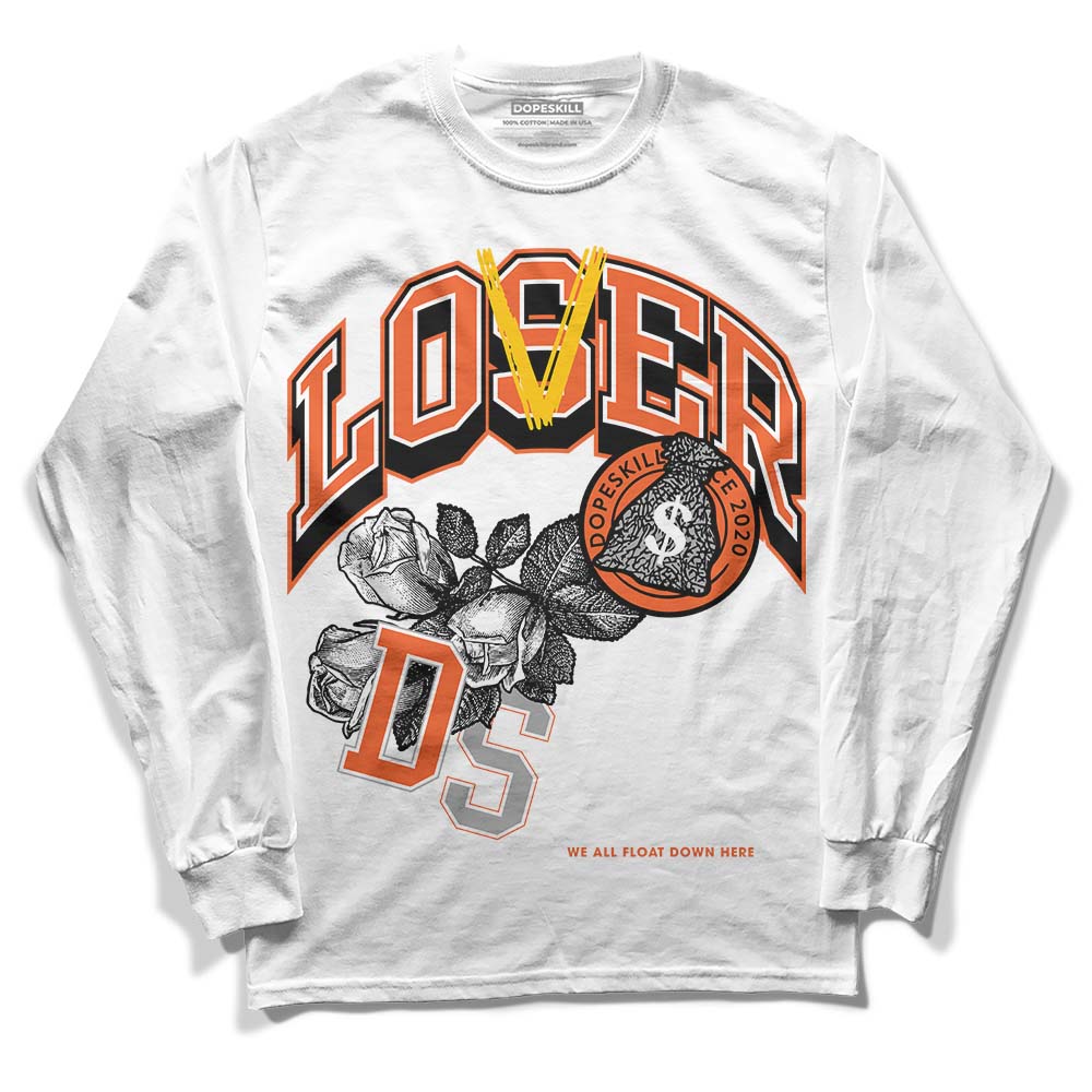 Jordan 3 Georgia Peach DopeSkill Long Sleeve T-Shirt Loser Lover Graphic Streetwear - White