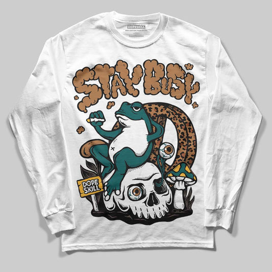 Adidas Samba OG Leopard Pack Collegiate Green DopeSkill Long Sleeve T-Shirt Stay Busy Graphic Streetwear  WHite