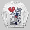 Jordan 4 SB “Summit White/Navy” DopeSkill Long Sleeve T-Shirt Love Sick Graphic Streetwear - White