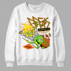 Neon Green Sneakers DopeSkill Sweatshirt Break Through Graphic Streetwear - White 