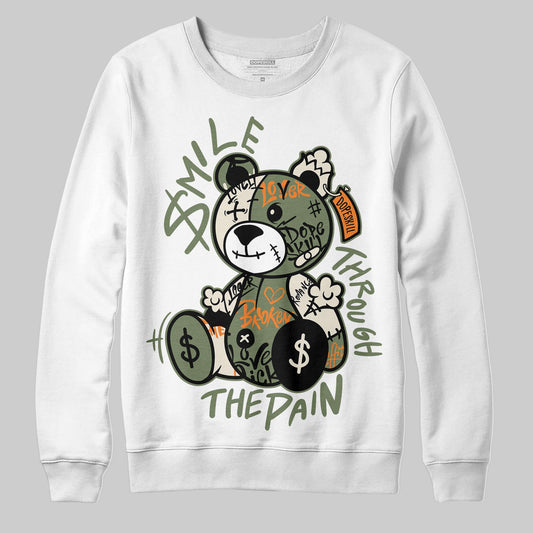 Jordan 4 Retro OG SP Undefeated (2025) DopeSkill Sweatshirt Smile Through The Pain Graphic Streetwear - White