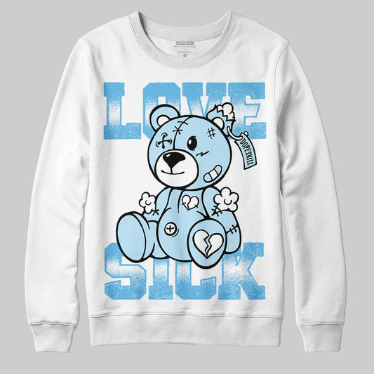 Jordan 11 Retro Legend Blue DopeSkill Sweatshirt Love Sick Graphic Streetwear - White