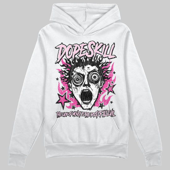 Pink Sneakers DopeSkill Hoodie Sweatshirt Root of Evil Graphic Streetwear - White