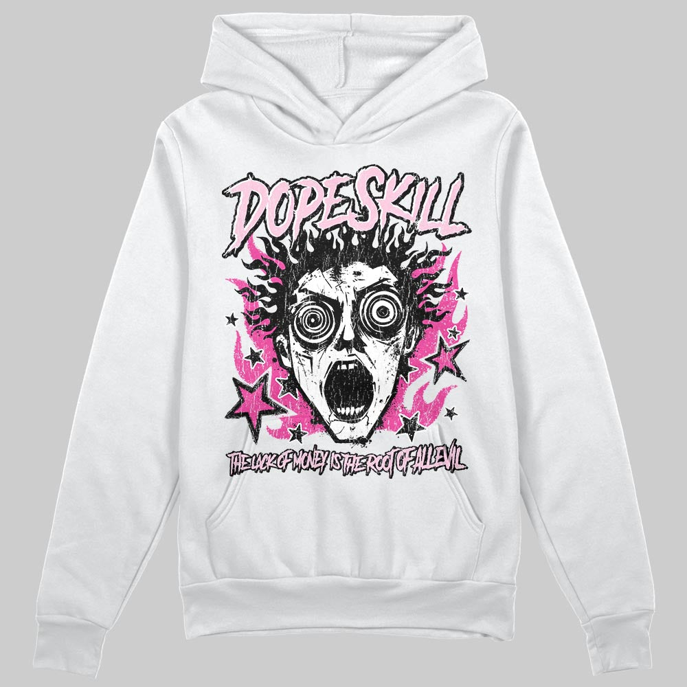 Pink Sneakers DopeSkill Hoodie Sweatshirt Root of Evil Graphic Streetwear - White