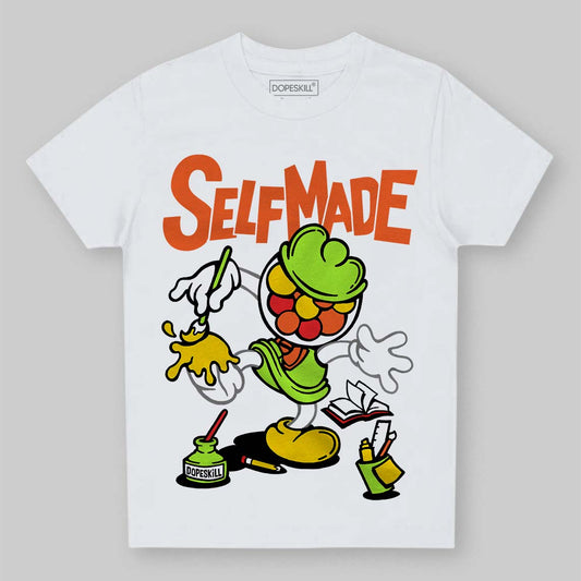Neon Green Sneakers DopeSkill Toddler Kids T-shirt Self Made Graphic Streetwear - White
