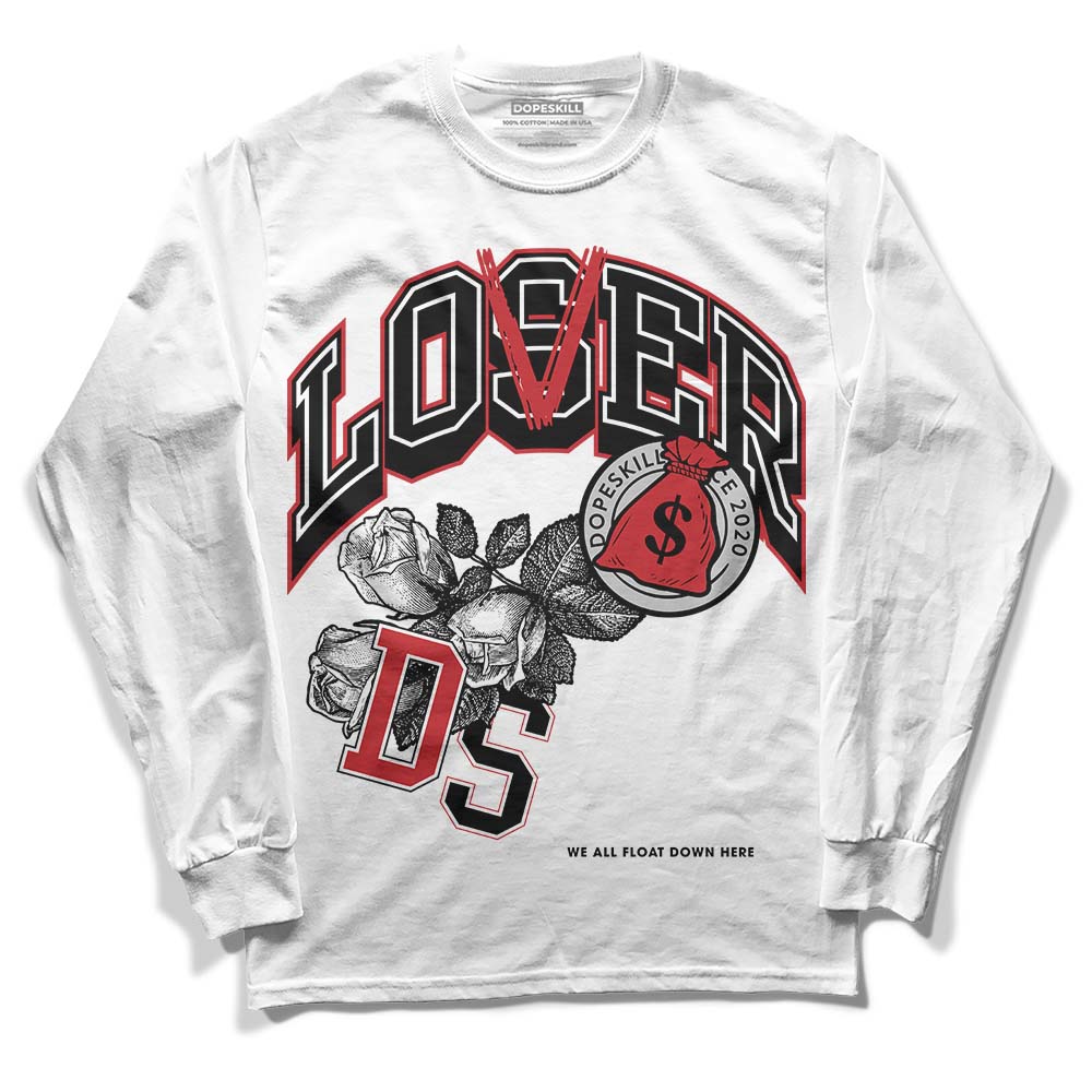 Jordan 12 “Red Taxi” DopeSkill Long Sleeve T-Shirt Loser Lover Graphic Streetwear - White